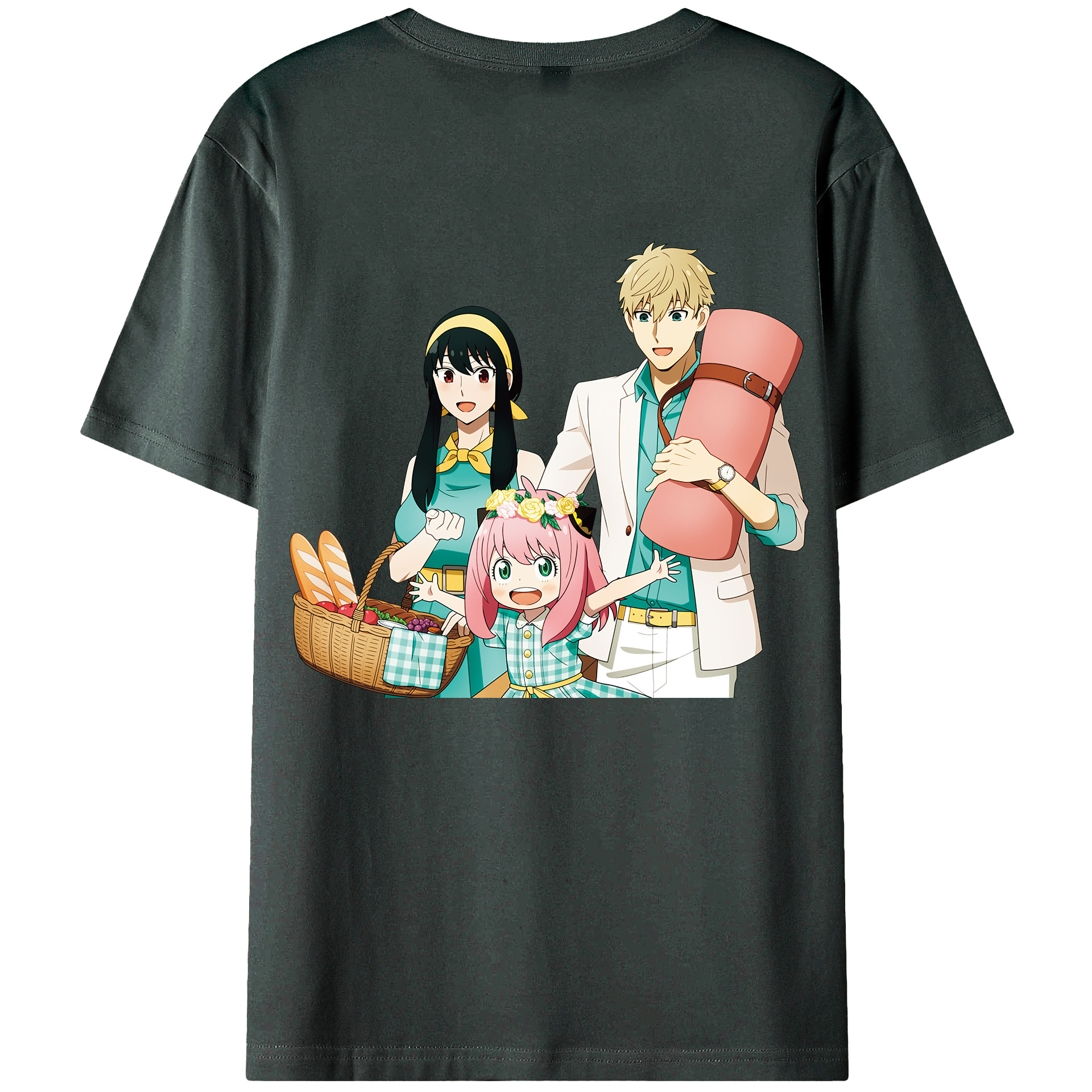 （画像用） SPY×FAMILY间谍家家酒 綿100％ メンズ半袖Tシャツ（バックプリント） 通気性